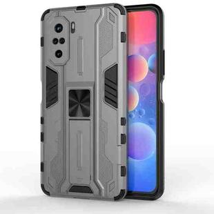 For Xiaomi Redmi K40 / K40 Pro Supersonic PC + TPU Shock-proof Protective Case with Holder(Gray)