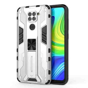 For Xiaomi Redmi Note 9 Supersonic PC + TPU Shock-proof Protective Case with Holder(Silver)