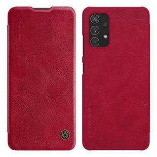 For Samsung Galaxy A32 4G NILLKIN QIN Series Crazy Horse Texture Horizontal Flip Leather Case with Card Slot(Red)