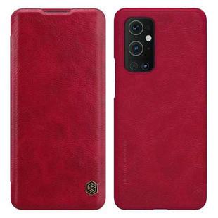 For OnePlus 9 Pro NILLKIN QIN Series Crazy Horse Texture Horizontal Flip Leather Case with Card Slot(Red)