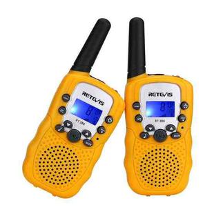 1 Pair RETEVIS RT388 0.5W EU Frequency 446MHz 8CHS Handheld Children Walkie Talkie(Yellow)