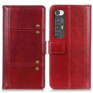 For Xiaomi Mi 10S Peas Crazy Horse Texture Horizontal Flip Leather Case with Holder & Card Slots & Wallet(Red)