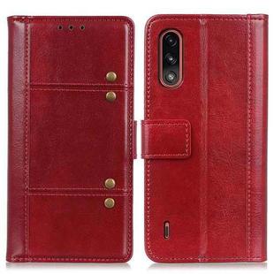 For Motorola Moto E7 Power Peas Crazy Horse Texture Horizontal Flip Leather Case with Holder & Card Slots & Wallet(Red)