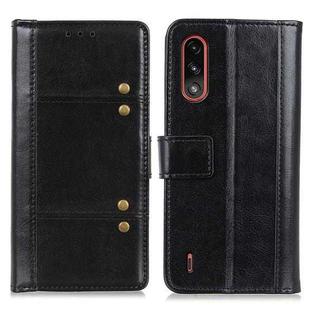 For Motorola Moto E7 Power Peas Crazy Horse Texture Horizontal Flip Leather Case with Holder & Card Slots & Wallet(Black)