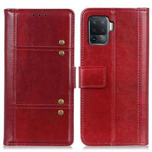 For OPPO F19 Pro Peas Crazy Horse Texture Horizontal Flip Leather Case with Holder & Card Slots & Wallet(Red)
