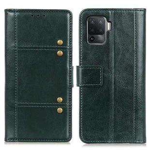 For OPPO F19 Pro Peas Crazy Horse Texture Horizontal Flip Leather Case with Holder & Card Slots & Wallet(Green)