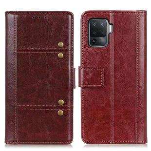 For OPPO F19 Pro Peas Crazy Horse Texture Horizontal Flip Leather Case with Holder & Card Slots & Wallet(Brown)