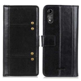 For Wiko Y51 Peas Crazy Horse Texture Horizontal Flip Leather Case with Holder & Card Slots & Wallet(Black)