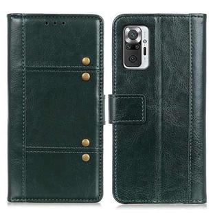 For Xiaomi Redmi Note 10 Pro Peas Crazy Horse Texture Horizontal Flip Leather Case with Holder & Card Slots & Wallet(Green)