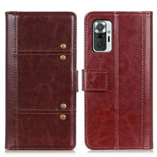 For Xiaomi Redmi Note 10 Pro Peas Crazy Horse Texture Horizontal Flip Leather Case with Holder & Card Slots & Wallet(Brown)