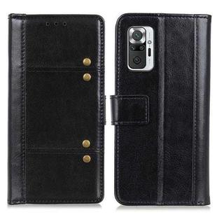 For Xiaomi Redmi Note 10 Pro Peas Crazy Horse Texture Horizontal Flip Leather Case with Holder & Card Slots & Wallet(Black)