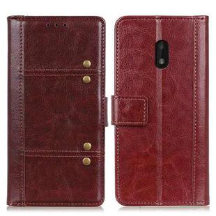 For Nokia C1 Plus Peas Crazy Horse Texture Horizontal Flip Leather Case with Holder & Card Slots & Wallet(Brown)