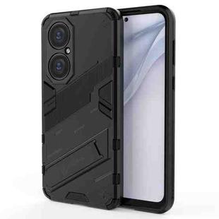 For Huawei P50 Punk Armor 2 in 1 PC + TPU Shockproof Case with Invisible Holder(Black)