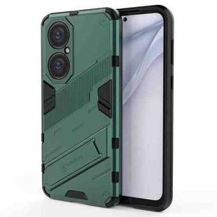 For Huawei P50 Punk Armor 2 in 1 PC + TPU Shockproof Case with Invisible Holder(Green)