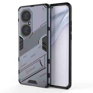 For Huawei P50 Pro Punk Armor 2 in 1 PC + TPU Shockproof Case with Invisible Holder(Grey)