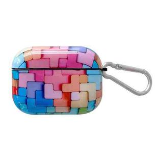 Three-dimensional Tetris Pattern IMD Wireless Earphone Protective Case For AirPods Pro