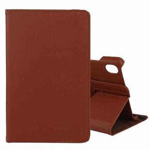 For Lenovo Tab M8 360 Degree Rotation Litchi Texture Horizontal Flip Leather Case with Holder(Brown)