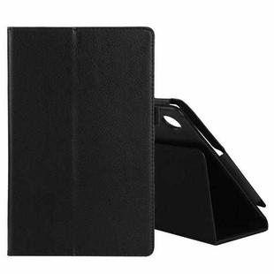 For Lenovo Tab M10 HD Litchi Texture Solid Color Horizontal Flip Leather Case with Holder & Pen Slot(Black)