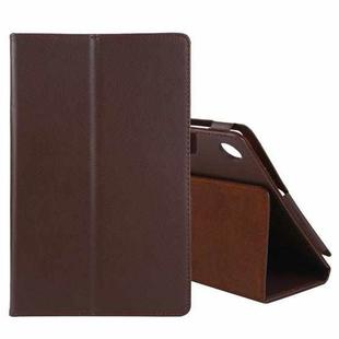 For Lenovo Tab M10 HD Litchi Texture Solid Color Horizontal Flip Leather Case with Holder & Pen Slot(Brown)