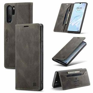 For Huawei P30 Pro AutSpace A01 Retro Skin-feel Crazy Horse Texture Horizontal Flip Leather Case with Holder & Card Slots & Wallet & RFID(Coffee)