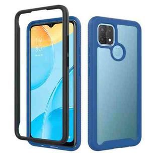 For OPPO A15 Starry Sky Solid Color Series Shockproof PC + TPU Protective Case(Blue)