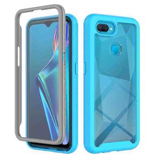 For OPPO A12 Starry Sky Solid Color Series Shockproof PC + TPU Protective Case(Sky Blue)