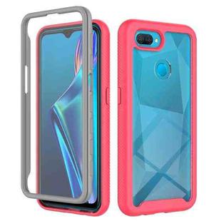 For OPPO A12 Starry Sky Solid Color Series Shockproof PC + TPU Protective Case(Frosting Pink)