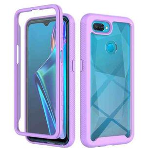 For OPPO A12 Starry Sky Solid Color Series Shockproof PC + TPU Protective Case(Purple)