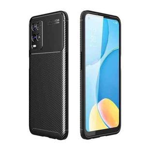 For OPPO A54 Carbon Fiber Texture Shockproof TPU Case(Black)