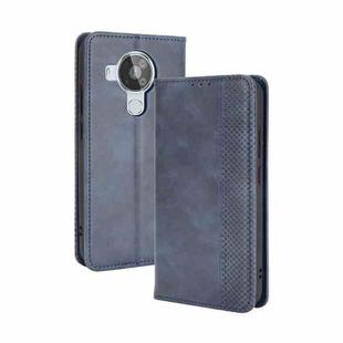For Nokia 7.3 Magnetic Buckle Retro Crazy Horse Texture Horizontal Flip Leather Case with Holder & Card Slots & Photo Frame(Blue)