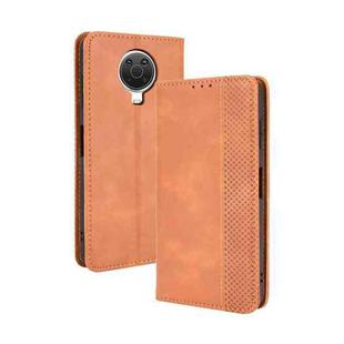 For Nokia G20 / G10 Magnetic Buckle Retro Crazy Horse Texture Horizontal Flip Leather Case with Holder & Card Slots & Photo Frame(Brown)