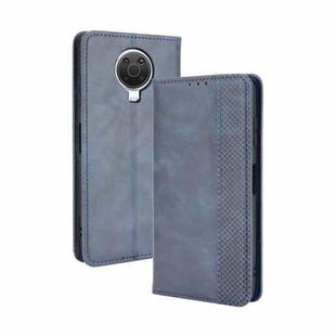 For Nokia G20 / G10 Magnetic Buckle Retro Crazy Horse Texture Horizontal Flip Leather Case with Holder & Card Slots & Photo Frame(Blue)