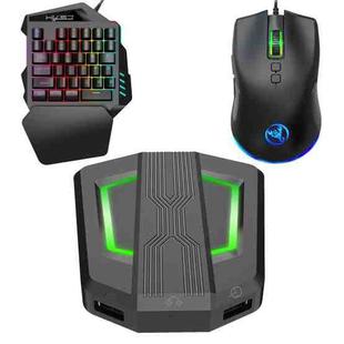 HXSJ P6+V100+A883 Keyboard Mouse Converter + One-handed Keyboard + Gaming Mouse Set