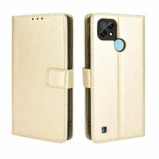 For OPPO Realme C21 Retro Crazy Horse Texture Horizontal Flip Leather Case with Holder & Card Slots & Lanyard(Gold)