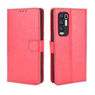 For OPPO Reno5 Pro+ / Find X3 Neo Retro Crazy Horse Texture Horizontal Flip Leather Case with Holder & Card Slots & Lanyard(Red)