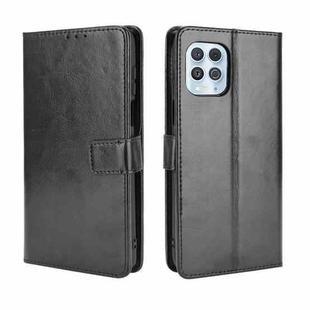 For Motorola Edge S / Moto G100 Retro Crazy Horse Texture Horizontal Flip Leather Case with Holder & Card Slots & Lanyard(Black)