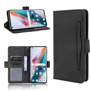 For OPPO Find X3 / Find X3 Pro Skin Feel Calf Pattern Horizontal Flip Leather Case with Holder & Card Slots & Photo Frame(Black)