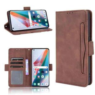 For OPPO Find X3 / Find X3 Pro Skin Feel Calf Pattern Horizontal Flip Leather Case with Holder & Card Slots & Photo Frame(Brown)