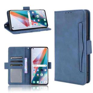 For OPPO Find X3 / Find X3 Pro Skin Feel Calf Pattern Horizontal Flip Leather Case with Holder & Card Slots & Photo Frame(Blue)