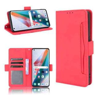 For OPPO Find X3 / Find X3 Pro Skin Feel Calf Pattern Horizontal Flip Leather Case with Holder & Card Slots & Photo Frame(Red)