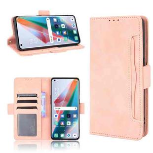 For OPPO Find X3 / Find X3 Pro Skin Feel Calf Pattern Horizontal Flip Leather Case with Holder & Card Slots & Photo Frame(Pink)
