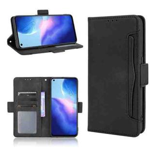 For OPPO Reno5 4G Skin Feel Calf Pattern Horizontal Flip Leather Case with Holder & Card Slots & Photo Frame(Black)