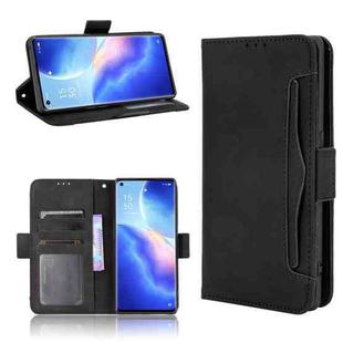 For OPPO Reno5 Pro+ 5G / Find X3 Neo Skin Feel Calf Pattern Horizontal Flip Leather Case with Holder & Card Slots & Photo Frame(Black)