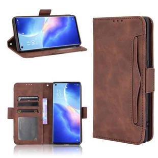 For OPPO Reno5 Pro+ 5G / Find X3 Neo Skin Feel Calf Pattern Horizontal Flip Leather Case with Holder & Card Slots & Photo Frame(Brown)