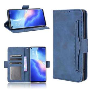 For OPPO Reno5 Pro+ 5G / Find X3 Neo Skin Feel Calf Pattern Horizontal Flip Leather Case with Holder & Card Slots & Photo Frame(Blue)