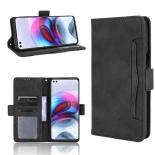 For Motorola Edge S / Moto G100 Skin Feel Calf Pattern Horizontal Flip Leather Case with Holder & Card Slots & Photo Frame(Black)