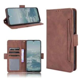 For Nokia G10 / G20 / 6.3 Skin Feel Calf Pattern Horizontal Flip Leather Case with Holder & Card Slots & Photo Frame(Brown)