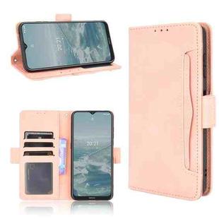 For Nokia G10 / G20 / 6.3 Skin Feel Calf Pattern Horizontal Flip Leather Case with Holder & Card Slots & Photo Frame(Pink)