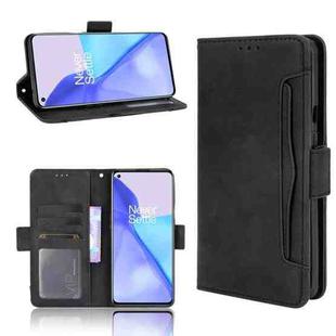 For Oneplus 9R (US Version) Skin Feel Calf Pattern Horizontal Flip Leather Case with Holder & Card Slots & Photo Frame(Black)