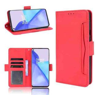 For Oneplus 9R (US Version) Skin Feel Calf Pattern Horizontal Flip Leather Case with Holder & Card Slots & Photo Frame(Red)